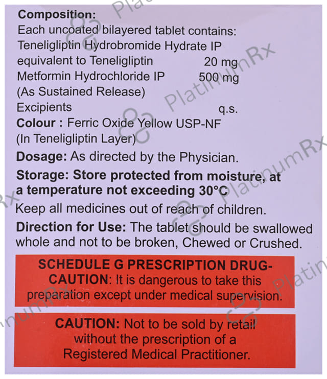 Glipti Next M 500/20mg Tablet SR 10s