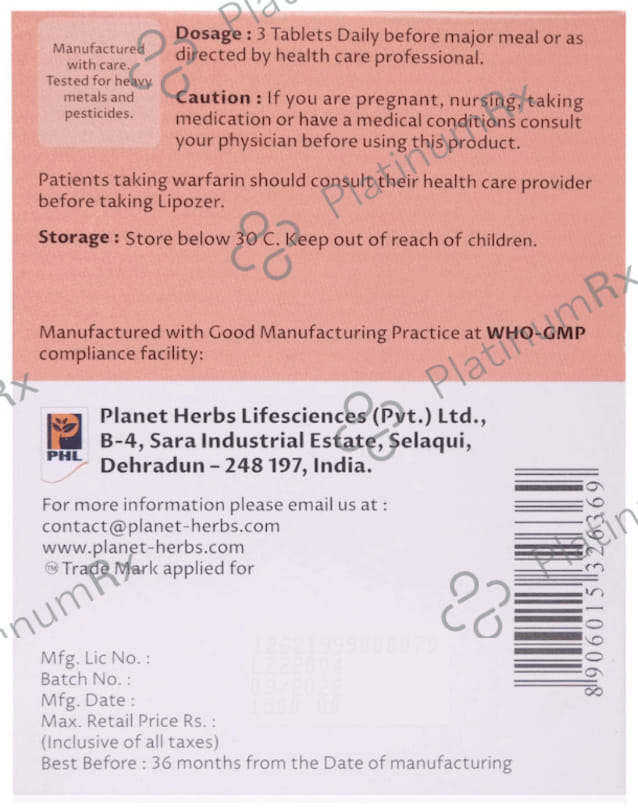 PHL Lipozer Tablet