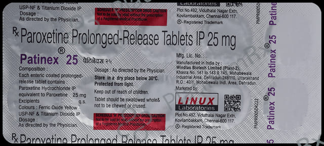 Patinex 25mg Tablet PR 10s