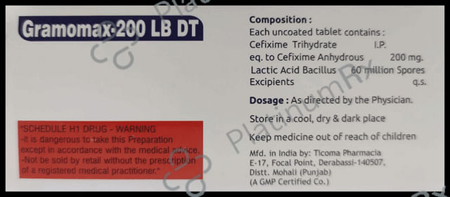 Gramomax 200 LB DT Tablet 10s