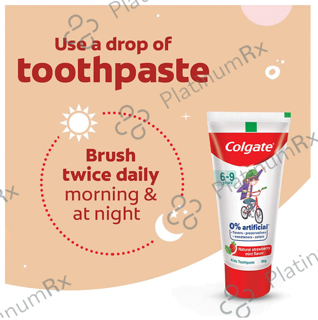 Colgate Natural Strawberry Mint Toothpaste for Kids (6-9 Years)
