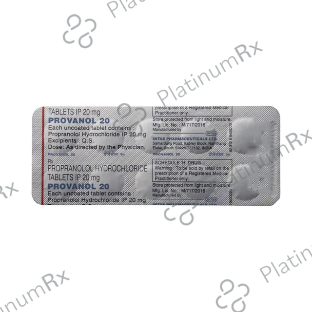 Provanol 20mg Tablet 10s