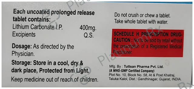 Tulith 400mg Tablet SR
