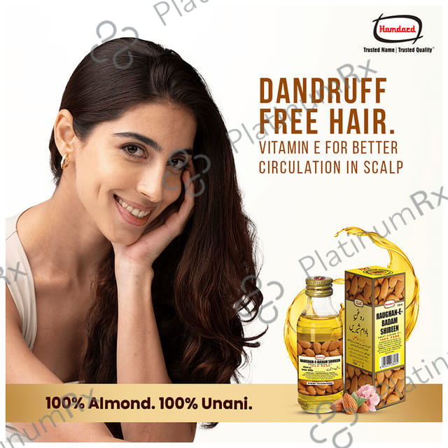 Hamdard Roghan Badam Shirin Pure Almond Oil - Eases Constipation & Supports Skin, Hair & Brain Health 50 ml