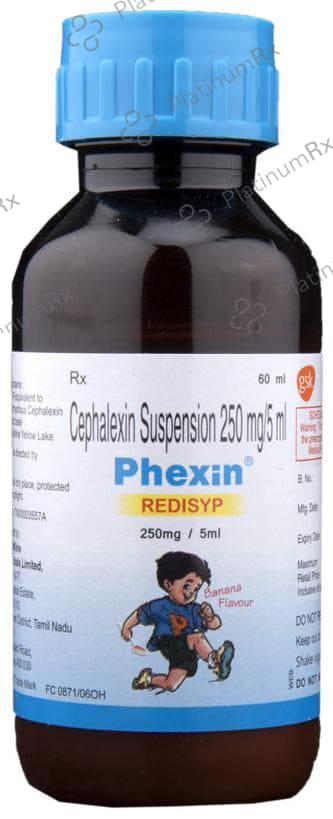 Phexin 250mg Banana Suspension 60ml