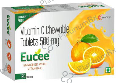 Eucee Vitamin C 500mg Flavour Orange Chewable Tablet 120s