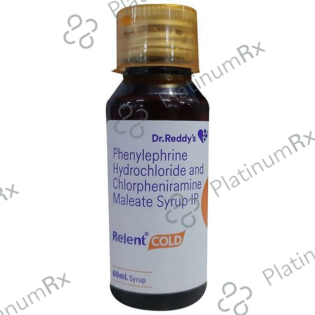 Relent 2/5mg Cold Syrup 60ml