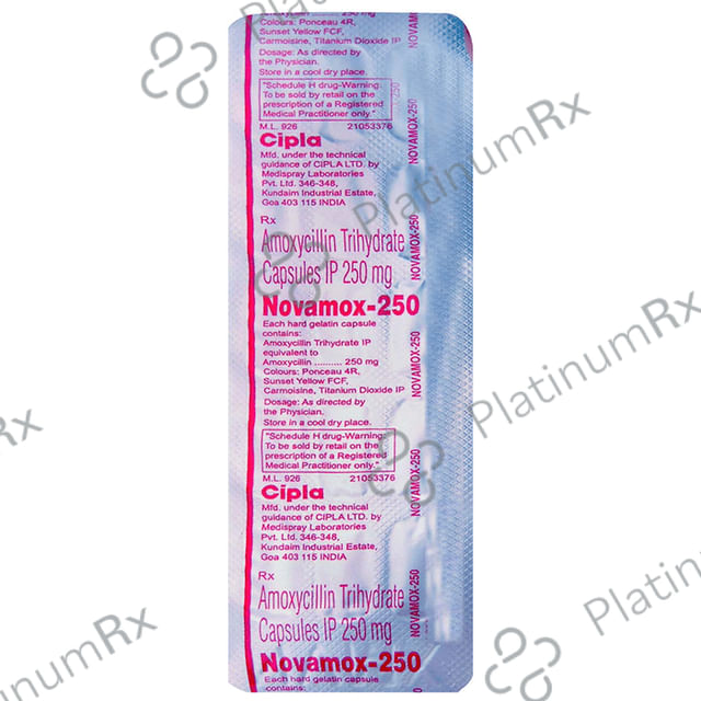 Novamox 250mg Capsule 15s
