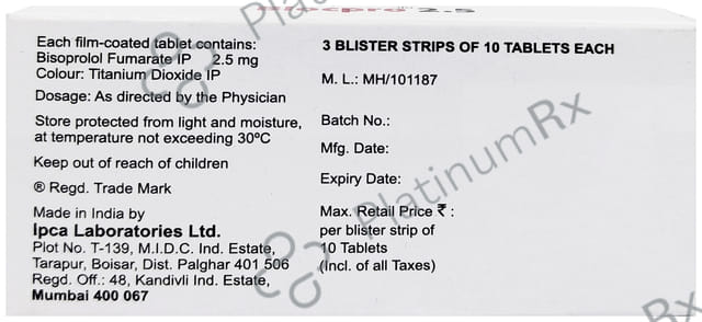 Blocpro 2.5mg Tablet 10s