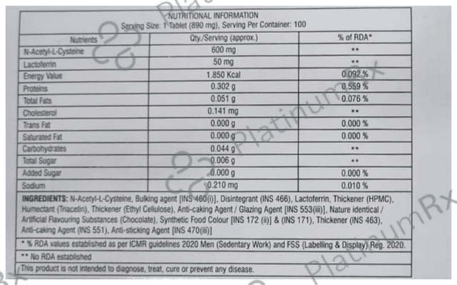 Nacyres Plus 600/50mg Tablet 10s