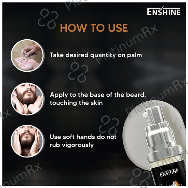 Enshine Beard Oil with Argan Oil, Almond Oil & Vitamin E for Nourished & Shiny Beard
