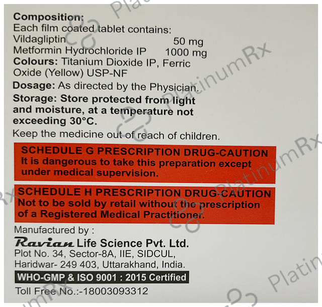 Vildarize M 1000mg/50mg Tablet