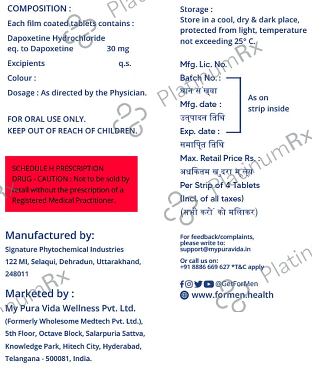 For Men Super Long Tablet