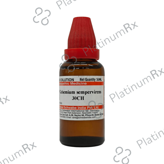 Dr Willmar Schwabe India Gelsemium Sempervirens Dilution 30 CH