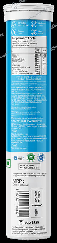 Superfit Melatonin Effervescent Tablet Cranberry
