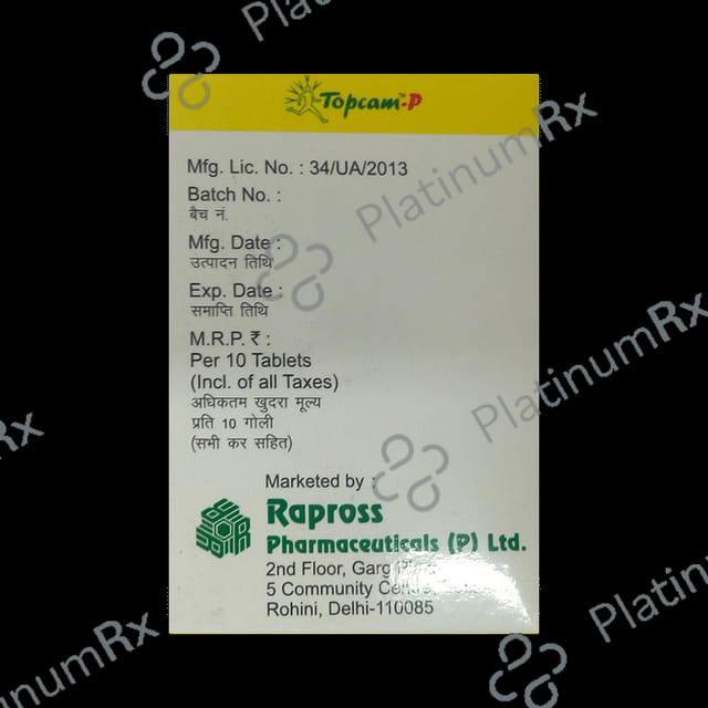 Topcam P 8/325mg Tablet 10s
