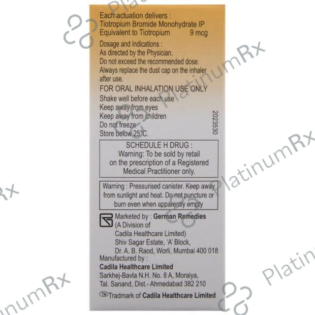 Tiomist CFC Free 9mcg Inhaler