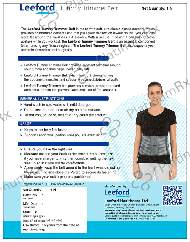 Leeford Tummy Trimmer Belt XL