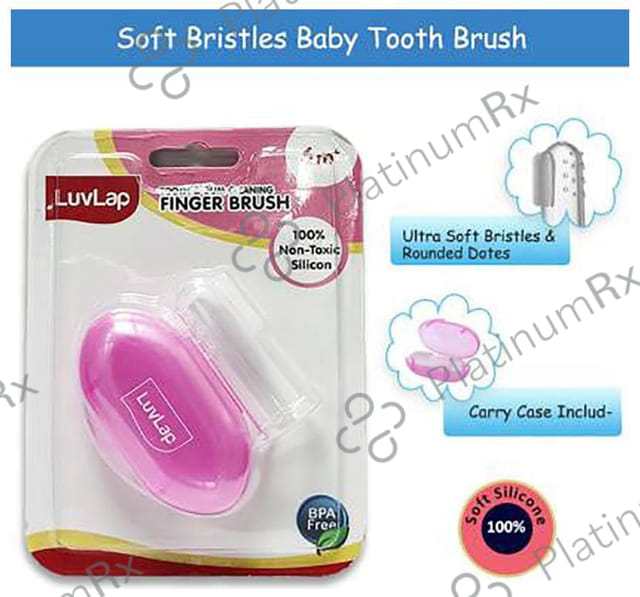 LuvLap Baby Finger Toothbrush with Case 1 Toothbrush