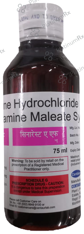 Sinarest AF 2/5mg New Syrup 75ml