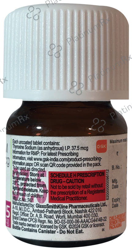 Eltroxin 37.5mcg Tablet 120s