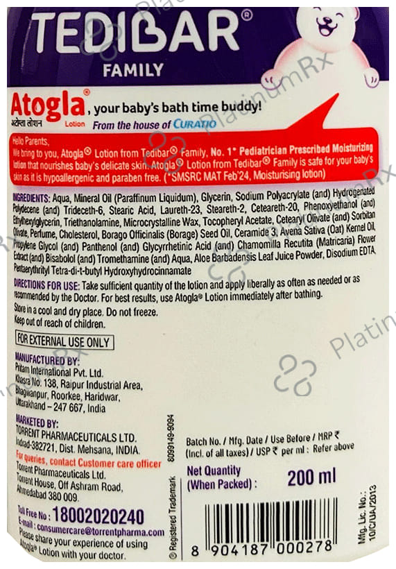 Curatio New Atogla Baby Moisturizing Lotion 200 Lotion