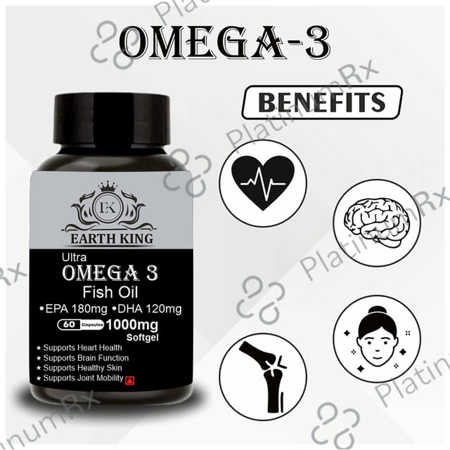 Earth King Ultra Omega 3 Fish Oil Softgel Capsule 1000mg
