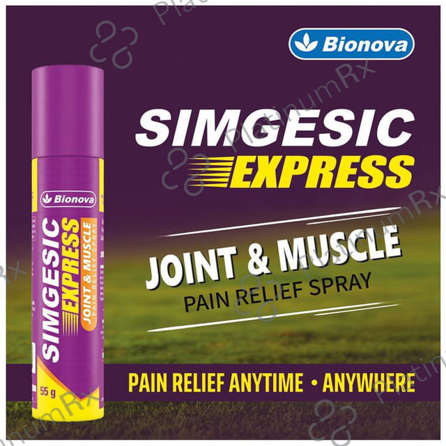 Bionova Simgesic Express Joint & Muscle Pain Relief Spray
