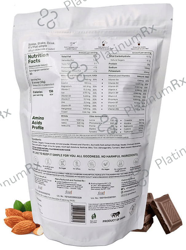 Andme Plant Based Women's Protein Powder Choco Almond 1 kg