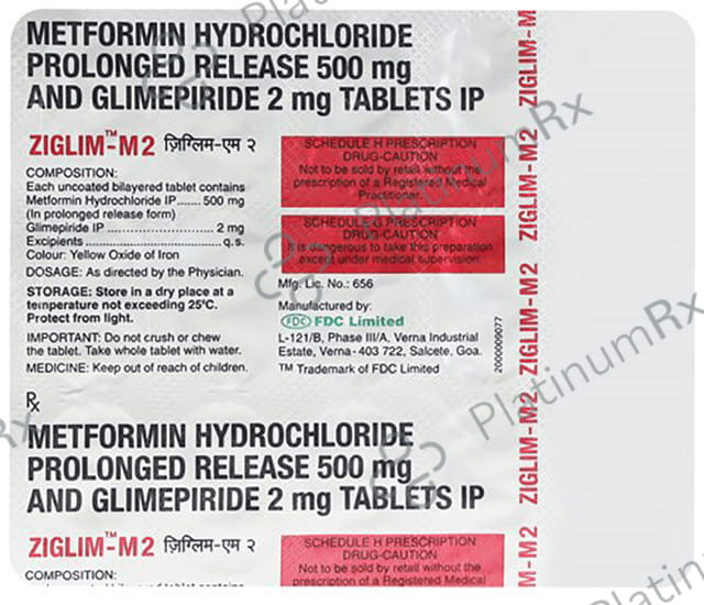 Ziglim M 2/500mg Tablet PR 15s