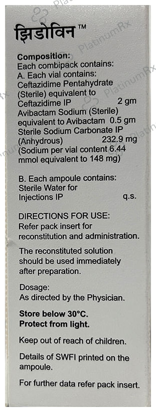 Zidovin Solution for Infusion