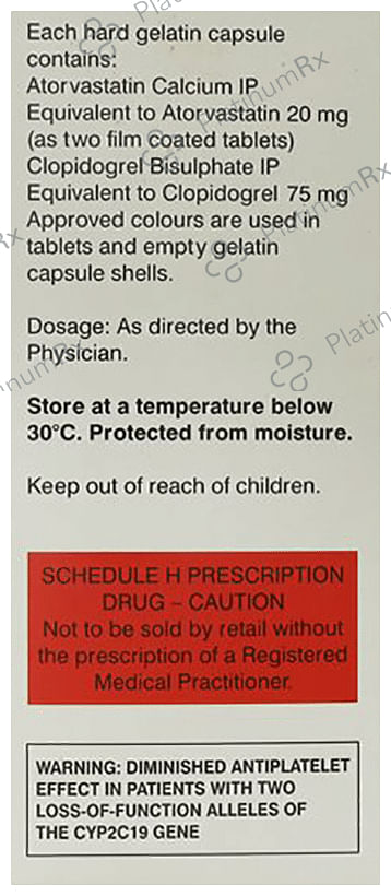Clopitab CV 20/75mg Capsule 15s
