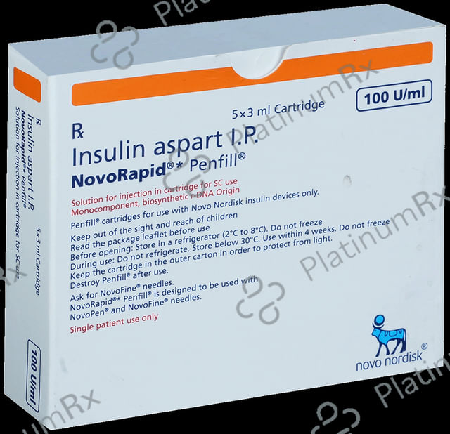 Novorapid (100 IU/ml) (1*3ml Cartridge / Injection)