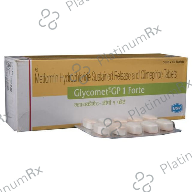 Glycomet GP 1 Forte 1/1000mg Tablet PR 10s