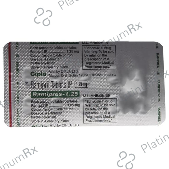 Ramipres 1.25mg Tablet 10s