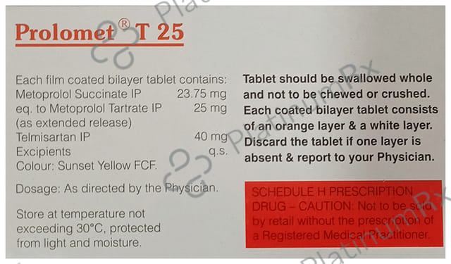 Prolomet T 25/40mg Tablet ER 10s