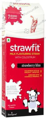 Strawfit Milk Flavouring Straw with Colostrum Strawberry Bliss 7 Straw