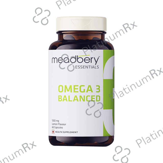 Meadbery Essentials Omega 3 Balanced Lemon Flavour Capsule 60s