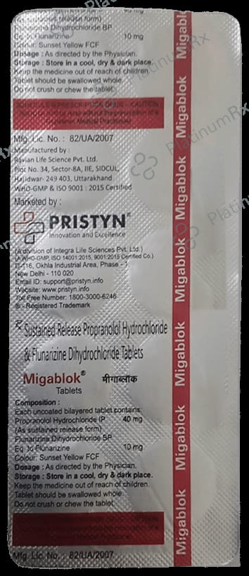 Migablok 40mg/10mg Tablet