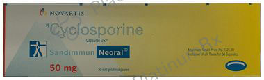 Sandimmun Neoral 50mg Soft Gelatin Capsule 50 Soft Gelatin Capsule