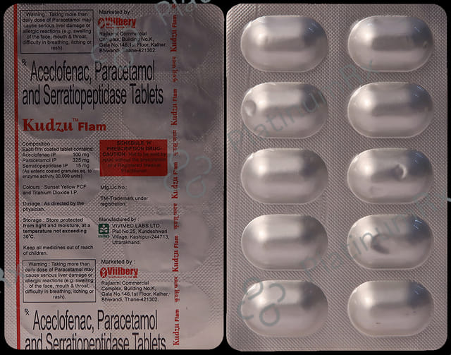 Kudzuflam 100mg/325mg/15mg Tablet