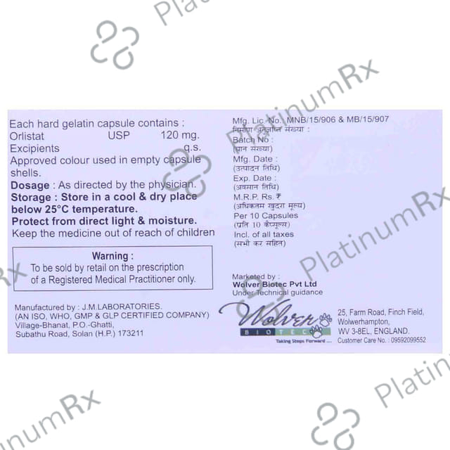 Wolslim 120mg Tablet 10s