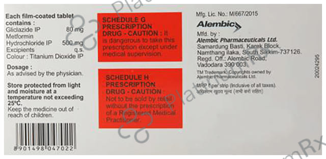 GLZ Plus 80/500mg Tablet 15s