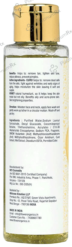 Flower Organics Besan Curd Face Wash
