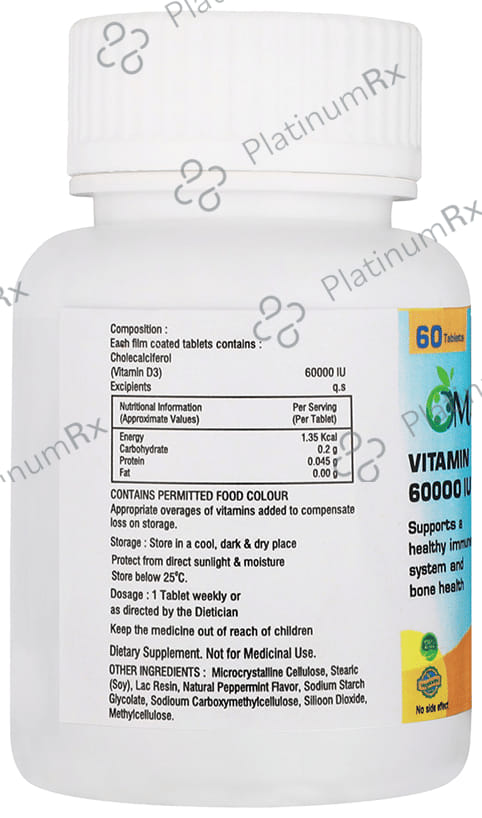 Oman Vitamin D3 60000IU Tablet 60s