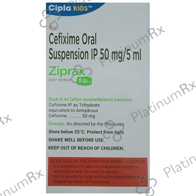 Ziprax 50mg Dry Syrup 30ml