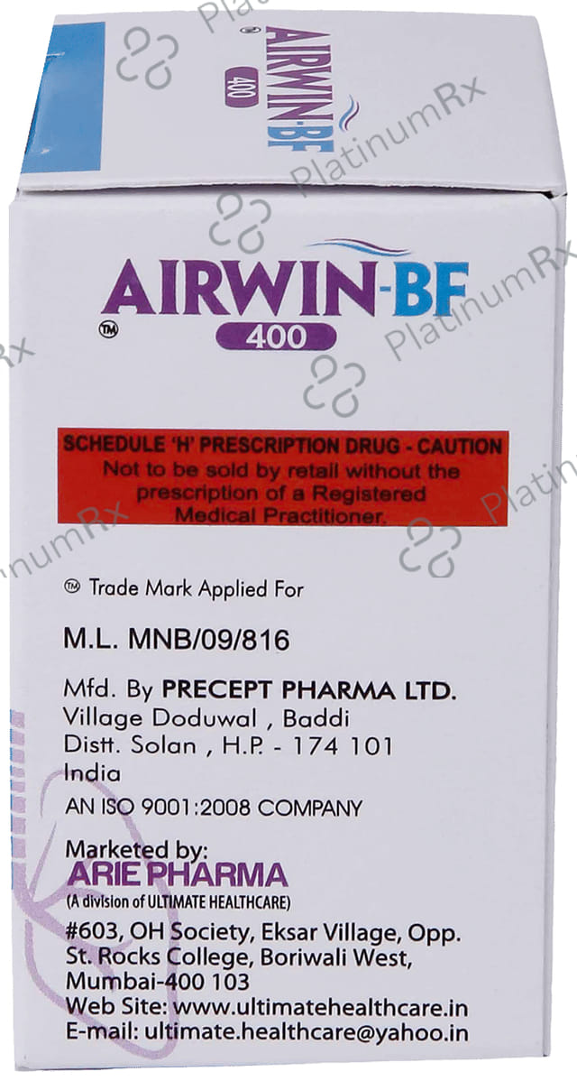 Airwin BF 400/6mcg Capsule 30s