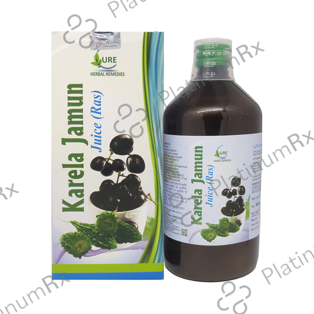 Cure Herbal Remedies Karela Jamun Juice (Ras) 500 ml