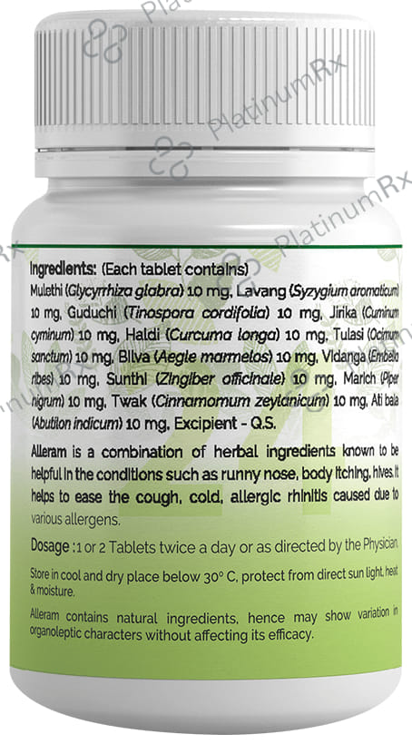 BVG Life Sciences Alleram Herbal Anti-Allergic Tablet 60 tablets