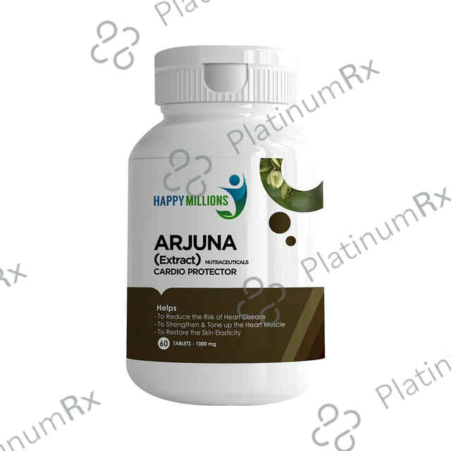 Happy Millions Arjuna Tablet - Cardio Protector & Healthy Heart - 60 tablets